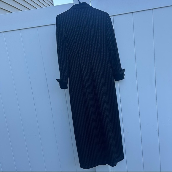 Vintage long pinstripe, lace and jeweled blazer. - Picture 10 of 16